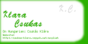 klara csukas business card